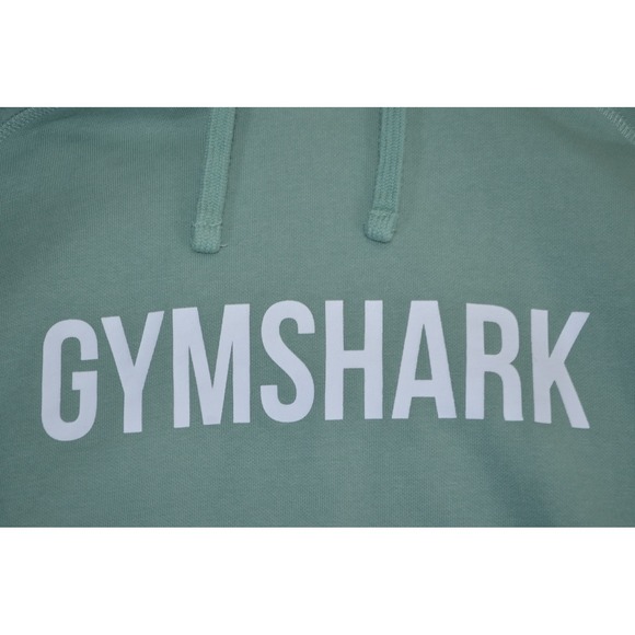 Gymshark Hoodie Mens 2XL Sweatshirt Sweater Pullover Kangaroo Pocket Logo Green - Picture 2 of 6